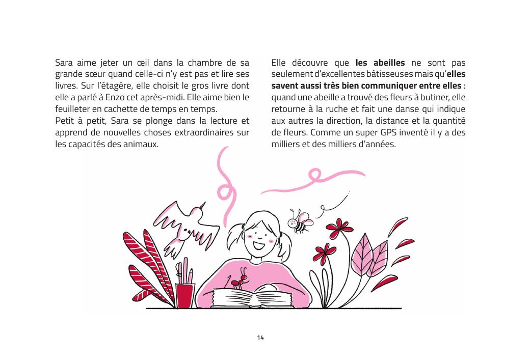 Sara observe les capacités des animaux